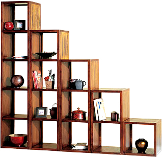 2 Hole Cube Wooden Display Shelving Unit